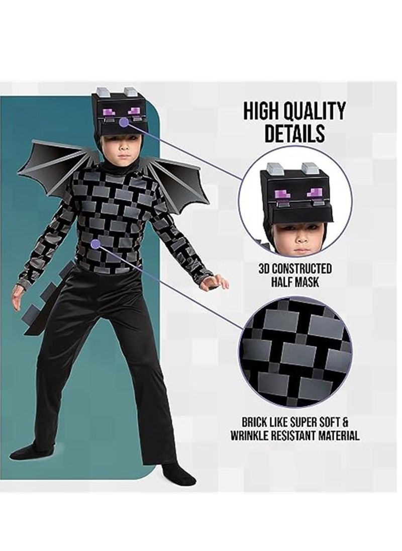 Generic - Disguise Minecraft Ender Dragon Costume for Kids, Video Game Inspired Character Outfit, Classic Child Black - Image 1