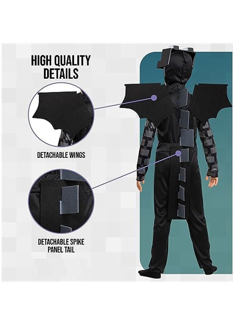Generic - Disguise Minecraft Ender Dragon Costume for Kids, Video Game Inspired Character Outfit, Classic Child Black - Image 1