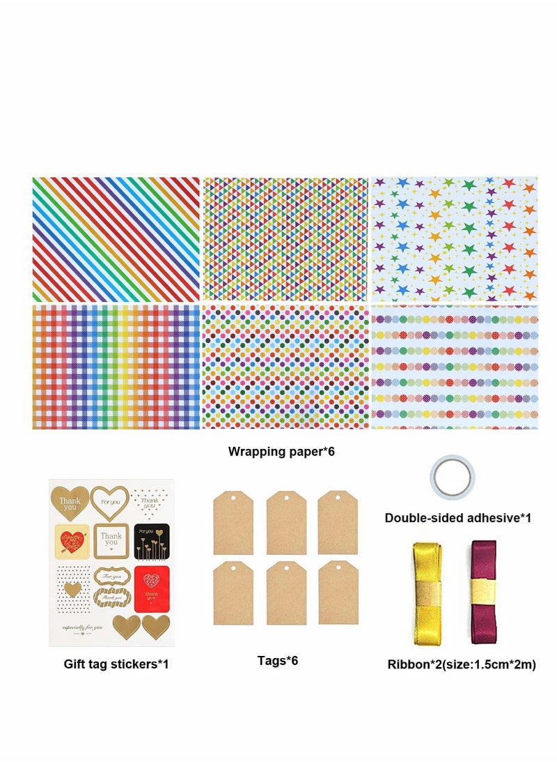 Generic Eco-Friendly Birthday Gift Wrapping Paper with Tags Ribbons and Stickers for All Occasions Including Baby Showers Graduations and More  - Image 4