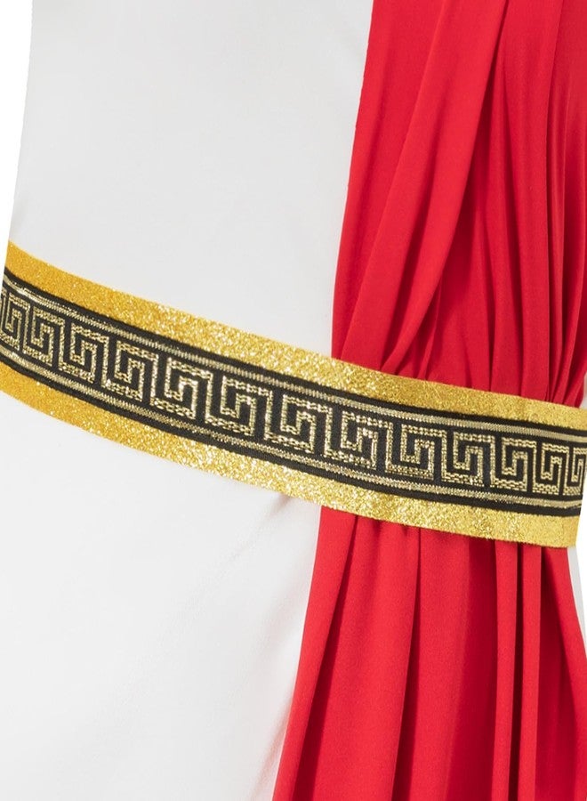 Okbebe Kids Roman Costume Halloween Greek Toga Costumes For Boys (Red 8-10Y) - Image 4