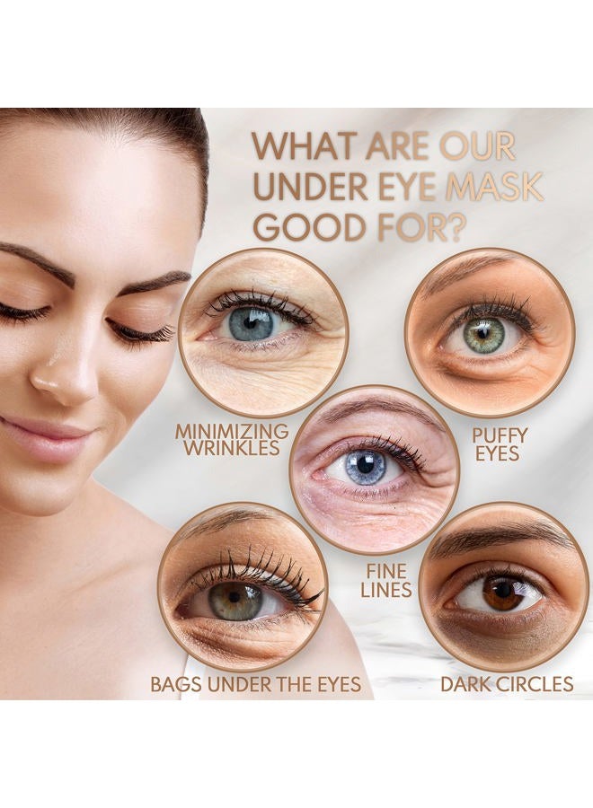 Alayna Under Eye Anti-Aging Eye Mask Collagen Patch Treatment for Minimizing Wrinkles, Puffy Eyes, Eye Bags, Dark Circles, Fine Lines Under the Eye, Looking Less Tired, Revitalizing, Moisturizing and Refresh - Image 2
