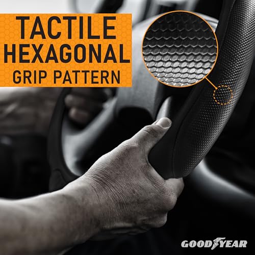GOODYEAR, Bus and Truck Steering Wheel Cover [18 INCHES], Durable, Comfortable, and Protective, Improve Your Grip and Control on The Road - Image 3