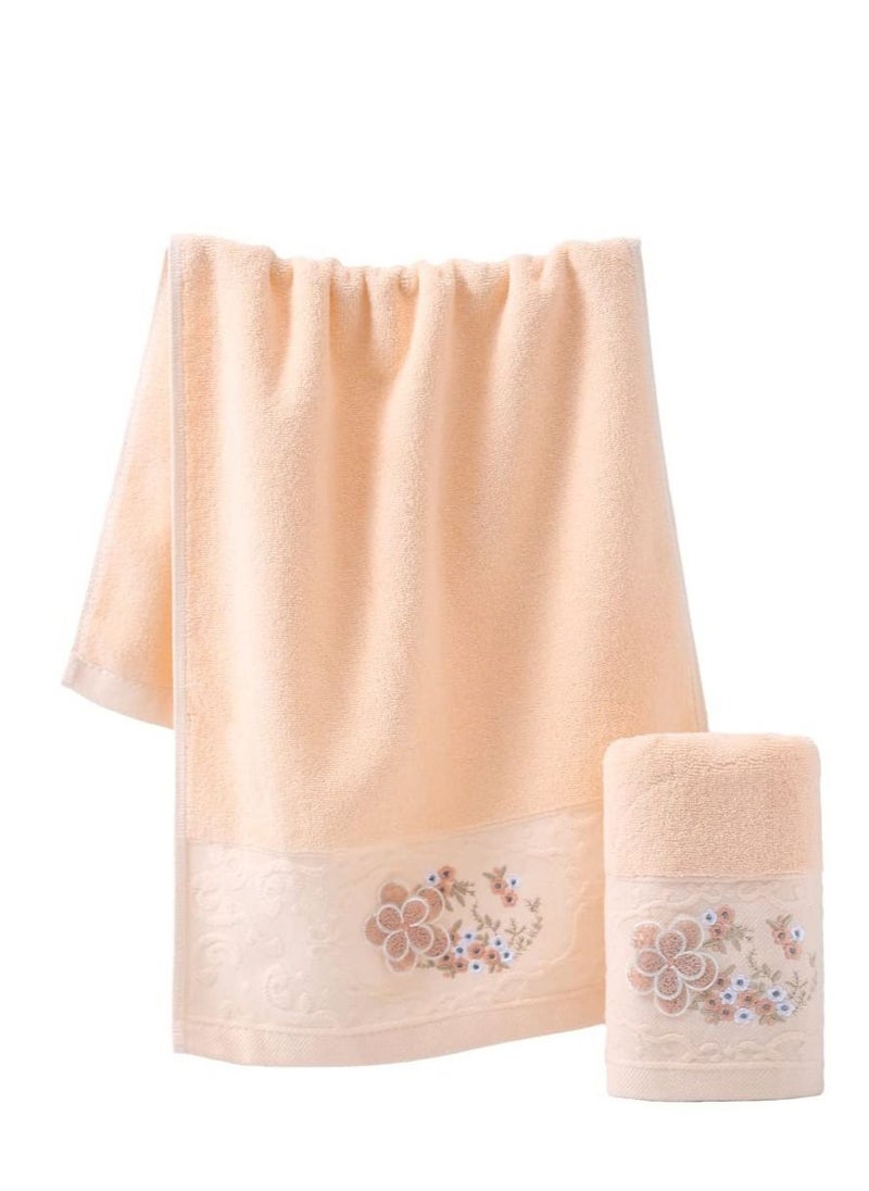 Excefore Bath Towels Soft Cotton, 100% Cotton Anti Odor Family Towels, Highly Absorbent Quick-Drying Lightweight Spa Towel for Bathroom (Pink)  - Image 3