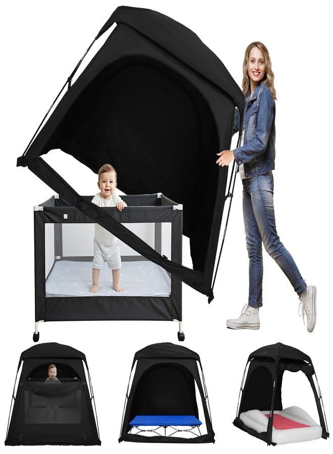 KNOCLOC Blackout Sleep Tent for Pack and Play, Toddler Travel Bed - Image 1