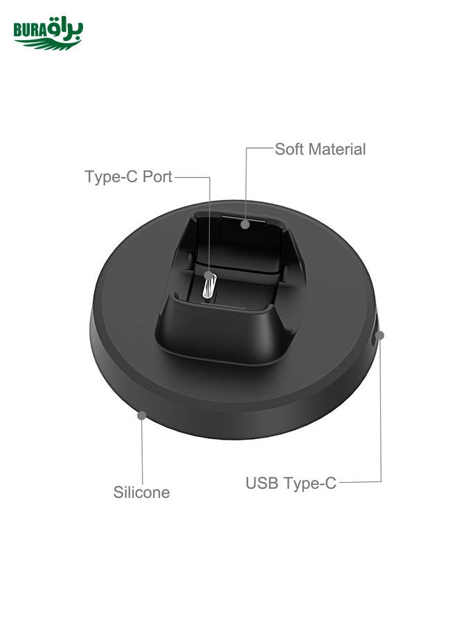 BURAQ PULUZ USB-C / Type-C Dock Desktop Charging Base Bracket for DJI Osmo Pocket(Black)  - Image 5