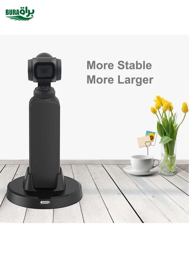 PULUZ USB-C / Type-C Dock Desktop Charging Base Bracket for DJI Osmo Pocket(Black)