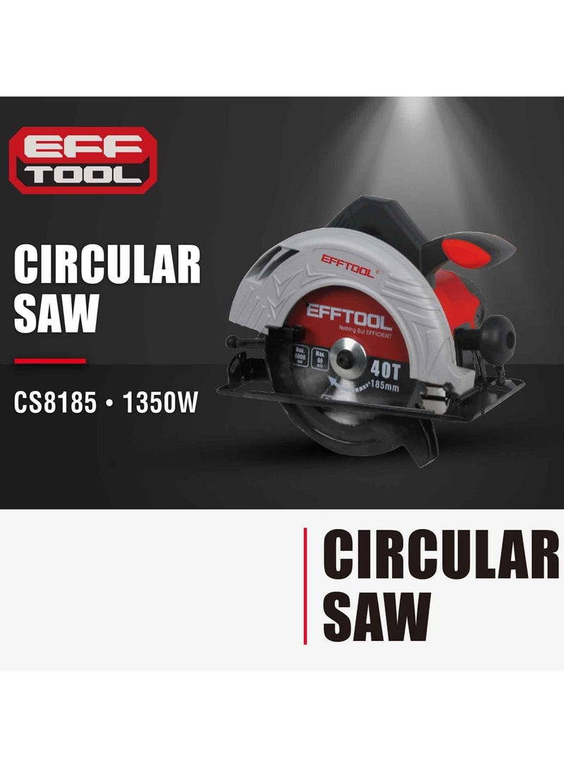 EFFTOOL Cordless Circular Saw 185mm 1350W 5000 RPM Power Tool Metal  Tool Only  - Image 3