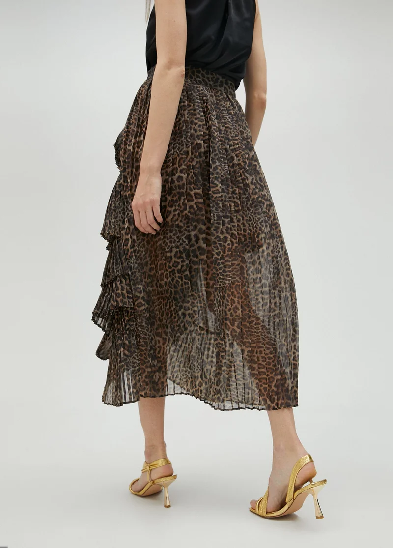 Lola Casademunt Pleated skirt with ruffles