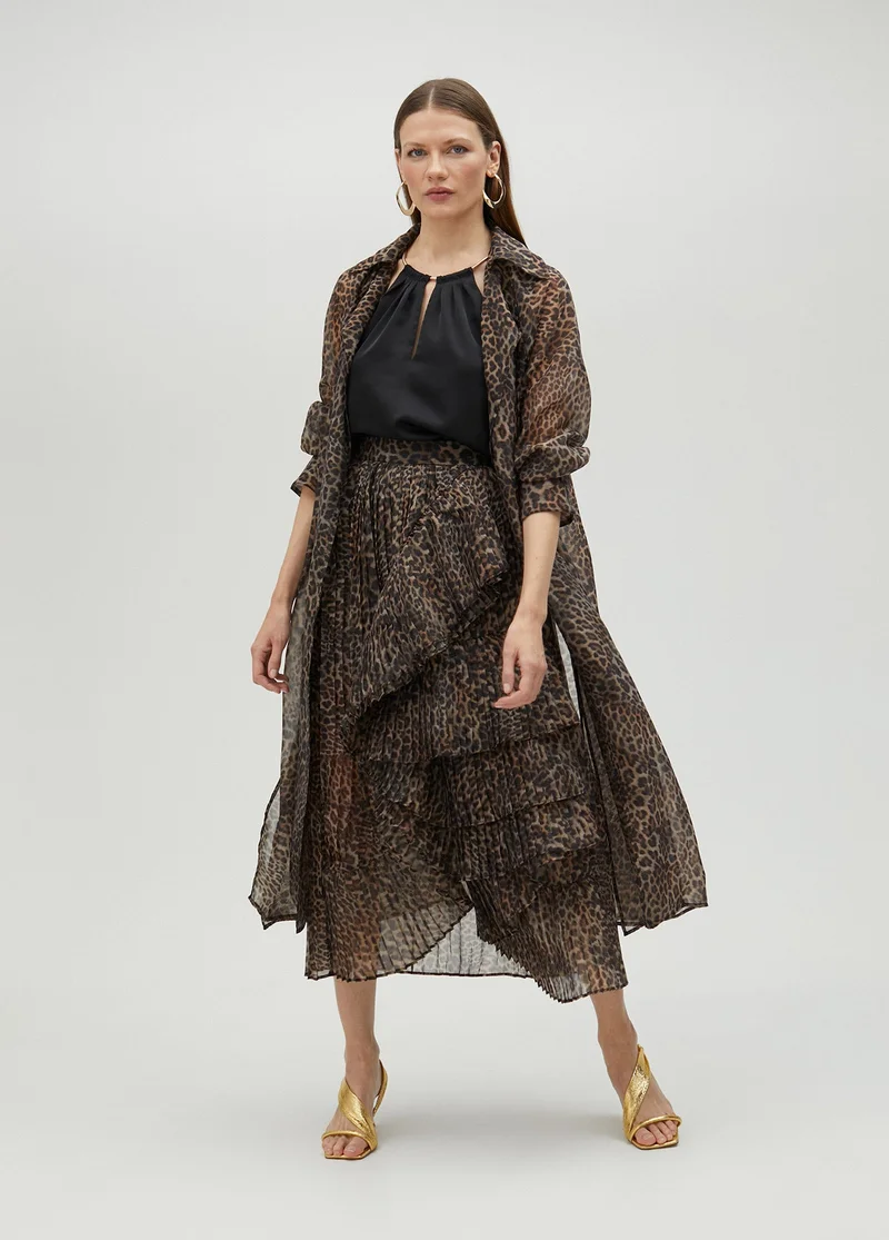 Lola Casademunt Pleated skirt with ruffles