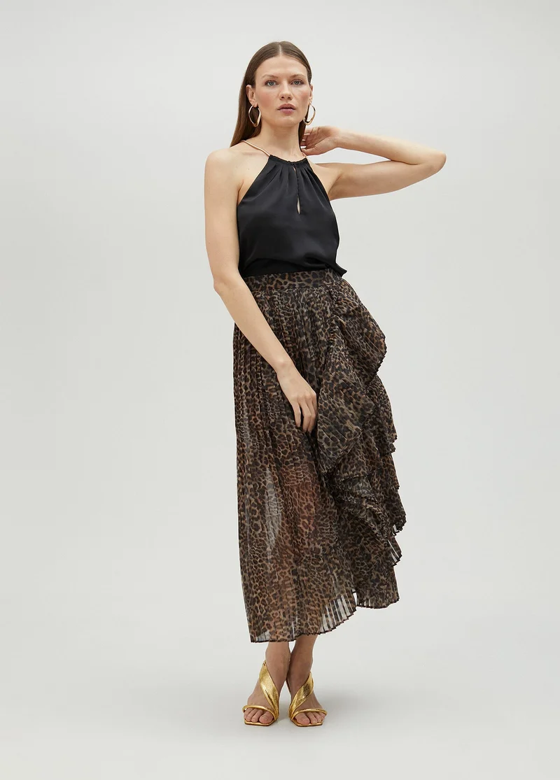 Lola Casademunt Pleated skirt with ruffles