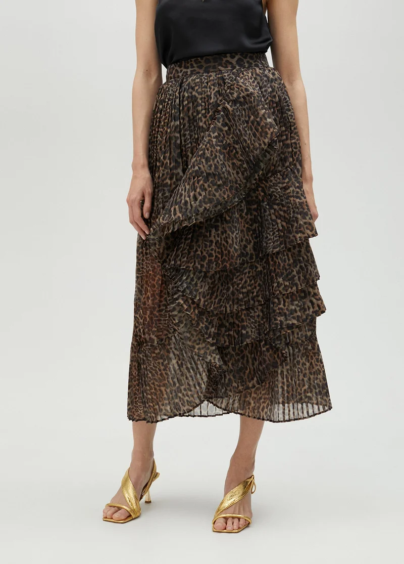 Lola Casademunt Pleated skirt with ruffles