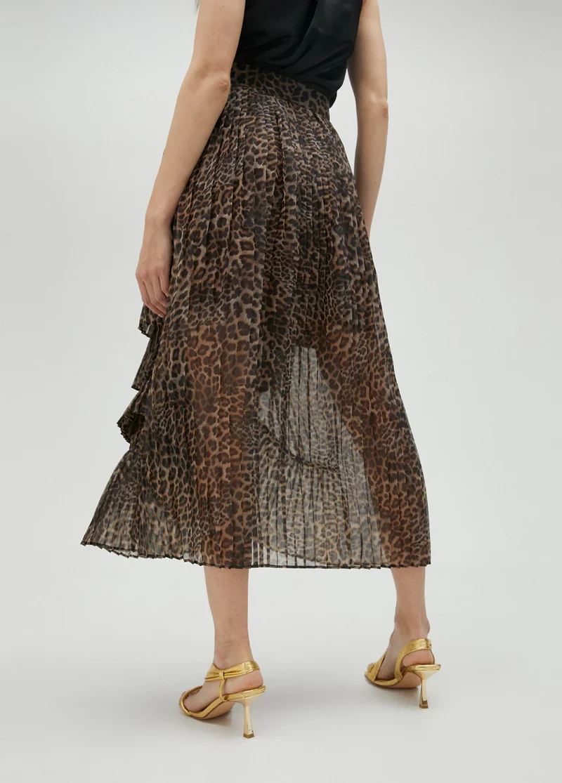 Lola Casademunt Pleated skirt with ruffles