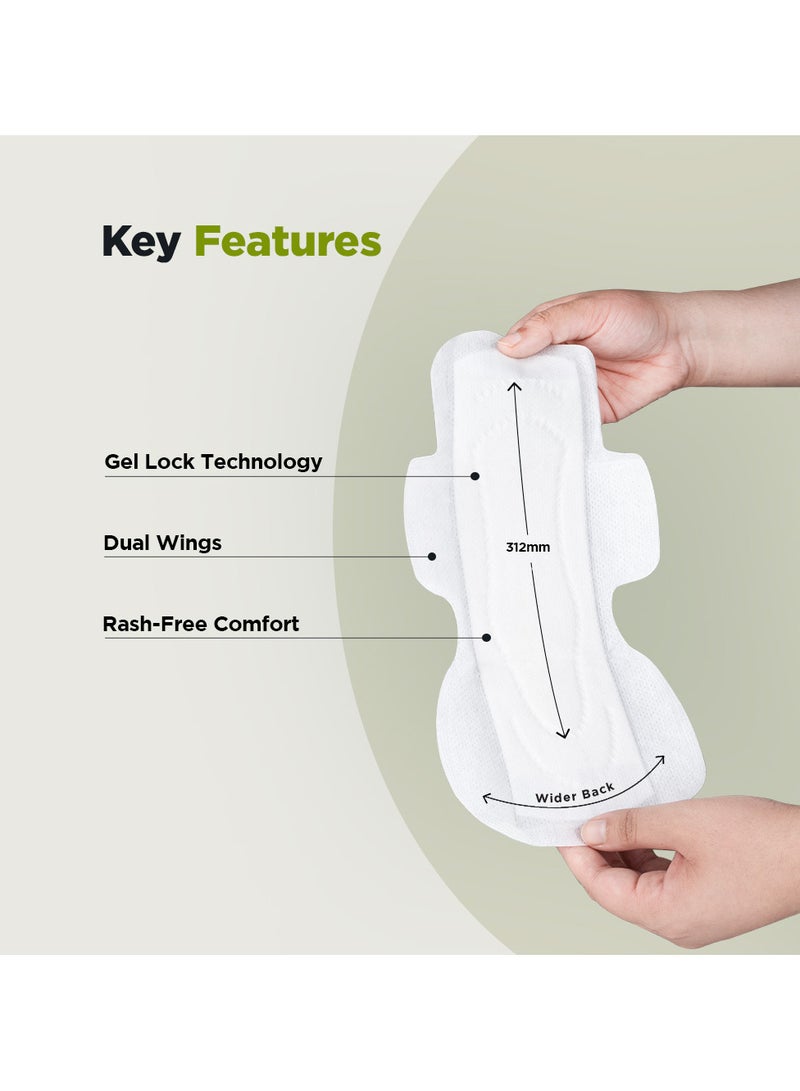 بيساف بي سيف فوط صحية رفيعة جدا مع أجنحة، فائقة النعومة ومضادة للتسرب، غير معطرة، خالي من مواد ضارة ولا يسبب الحكة، حماية ليلية، طويلة اكسترا XXL – 12 فوطة - Image 4