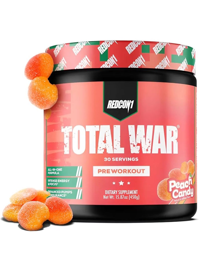 REDCON1 Total War Pre Workout Peach candy 30 Servings - Image 1