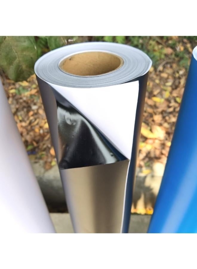 ملصق خلفية حوض السمك باللون الأزرق لحوض السمك، ذاتي اللصق من جانب واحد مزخرف لحوض السمك، خلفية حوض السمك المقاومة للماء - Image 1