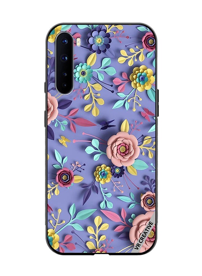 VR CREATIVE Protective Case Cover For OnePlus Nord Flower Design Multicolour - Image 1