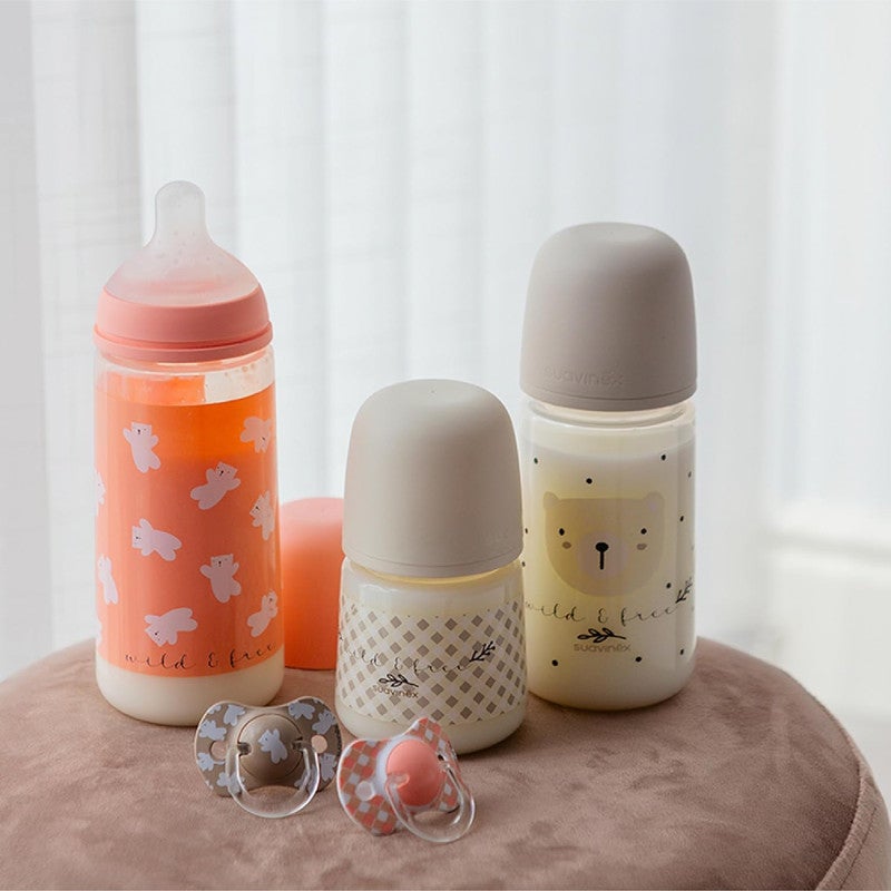 SUAVINEX زجاجة سوفينكس 270 مل مع حلمة سيليكون SX Pro الفسيولوجية مع صمام مضاد للمغص، تدفق متوسط (M)، للسوائل، الحليب، العصير أو الماء، للأطفال +3 أشهر. وايلد آند فري بيج - Image 3