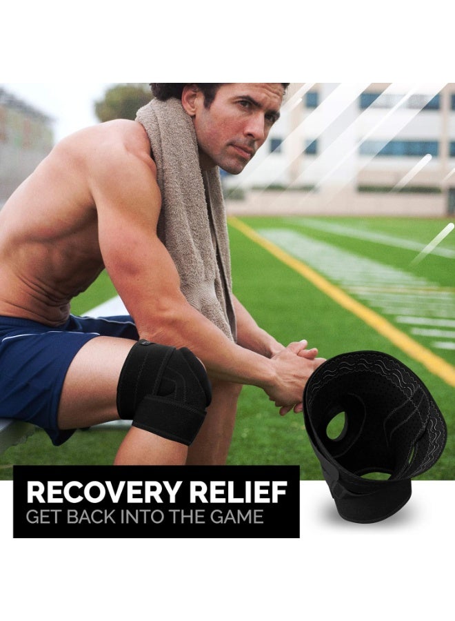 دعامة ركبة مرنة بخامة نايلون – دعم قابل للتعديل للركبة الرياضيين وخشونة الركبة وتخفيف الألم - Image 3