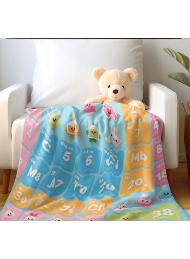 عام بطانية رقيقة من الفانيلا الكرتونية للأطفال والرضع (دافئة ومريحة، ومناسبة للنوم والألعاب) 70 سم * 100 سم - Image 1