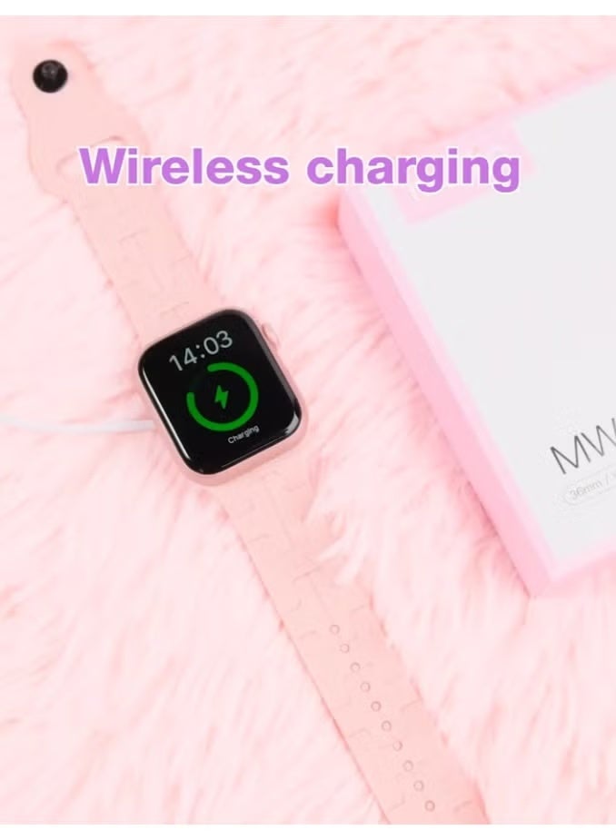 Modio MW12 Mini Smartwatch 36mm with HD Touch Display in Elegant Pink | Slim Smart Watch for Ladies & Gents | 2 Interchangeable Straps, Health Monitoring, Call & Message Notifications, Long Battery Life, Stylish Fitness Tracker for Daily Use - Image 5