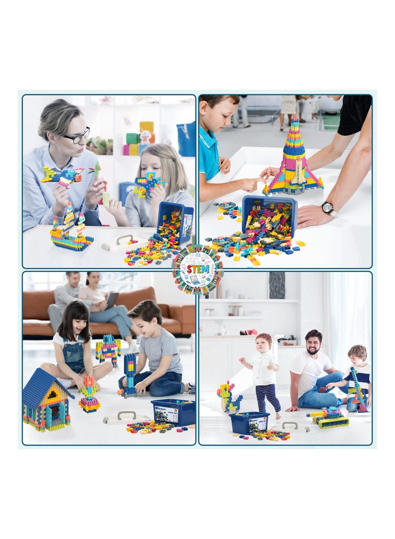SYOSI Kids 320Pcs Set Building Blocks Construction Toy Learning STEM Toys Educational Kit Child 10 Colors Building Toys for Kids Ages - Image 3