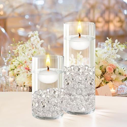 Mega Candles 24 pcs Unscented White Floating Candles, Hand Poured Wax Candle 1.5 Inch Diameter, Home Décor, Wedding Receptions, Occasions, Festivities, Events, Meditations, Tranquility, Spa - Image 4