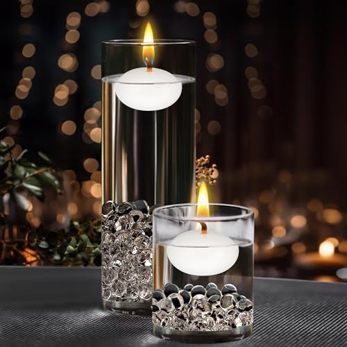 Mega Candles 24 pcs Unscented White Floating Candles, Hand Poured Wax Candle 1.5 Inch Diameter, Home Décor, Wedding Receptions, Occasions, Festivities, Events, Meditations, Tranquility, Spa - Image 3