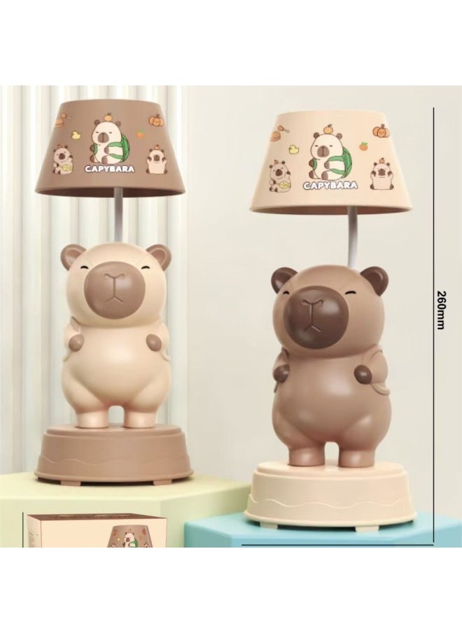 Generic - Export For Cartoon Kapi Bala Table Lamp With Pencil Sharpener DIY Stickers Small Table Lamp Three USB Charging-Color:388 Cartoon Bulra Table Lamp With Pencil Sharpener-Size:See Picture - Image 1