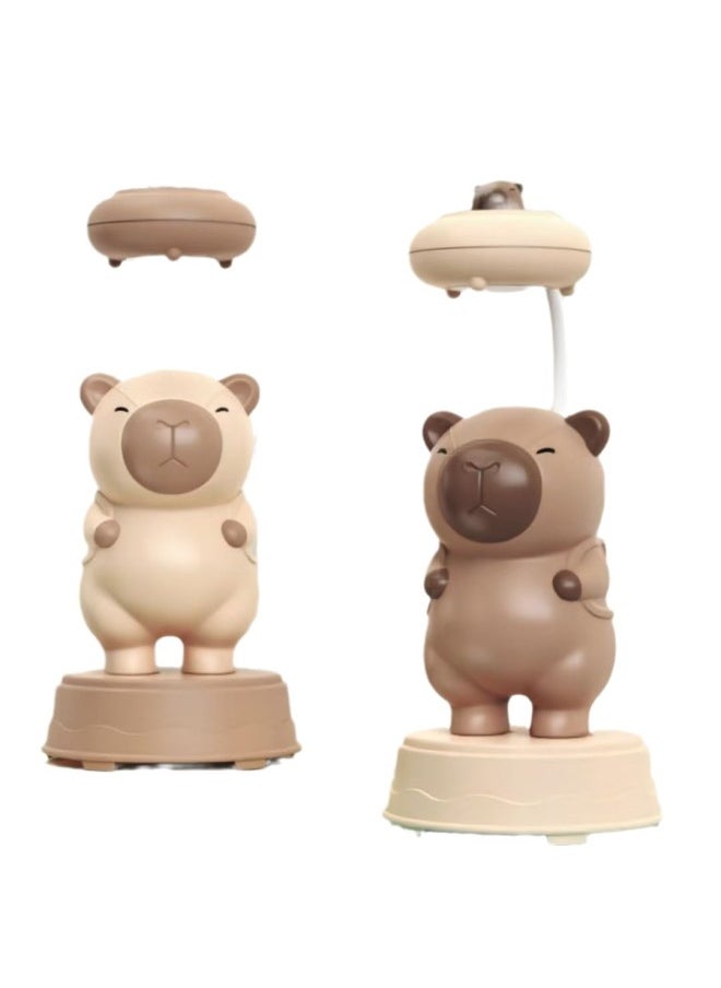 Generic - Export For Cartoon Kapi Bala Table Lamp With Pencil Sharpener DIY Stickers Small Table Lamp Three USB Charging-Color:388 Cartoon Bulra Table Lamp With Pencil Sharpener-Size:See Picture - Image 1