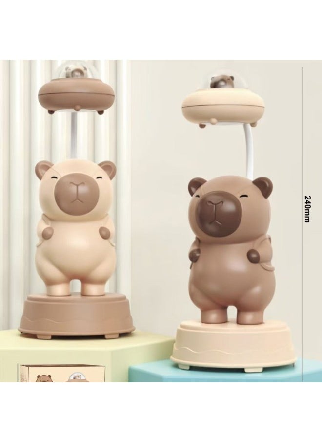 Generic - Export For Cartoon Kapi Bala Table Lamp With Pencil Sharpener DIY Stickers Small Table Lamp Three USB Charging-Color:388 Cartoon Bulra Table Lamp With Pencil Sharpener-Size:See Picture - Image 1