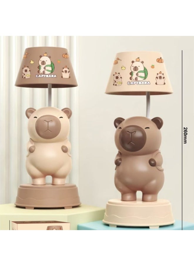 Generic - Export For Cartoon Kapi Bala Table Lamp With Pencil Sharpener DIY Stickers Small Table Lamp Three USB Charging-Color:388 Cartoon Bulra Table Lamp With Pencil Sharpener-Size:See Picture - Image 1