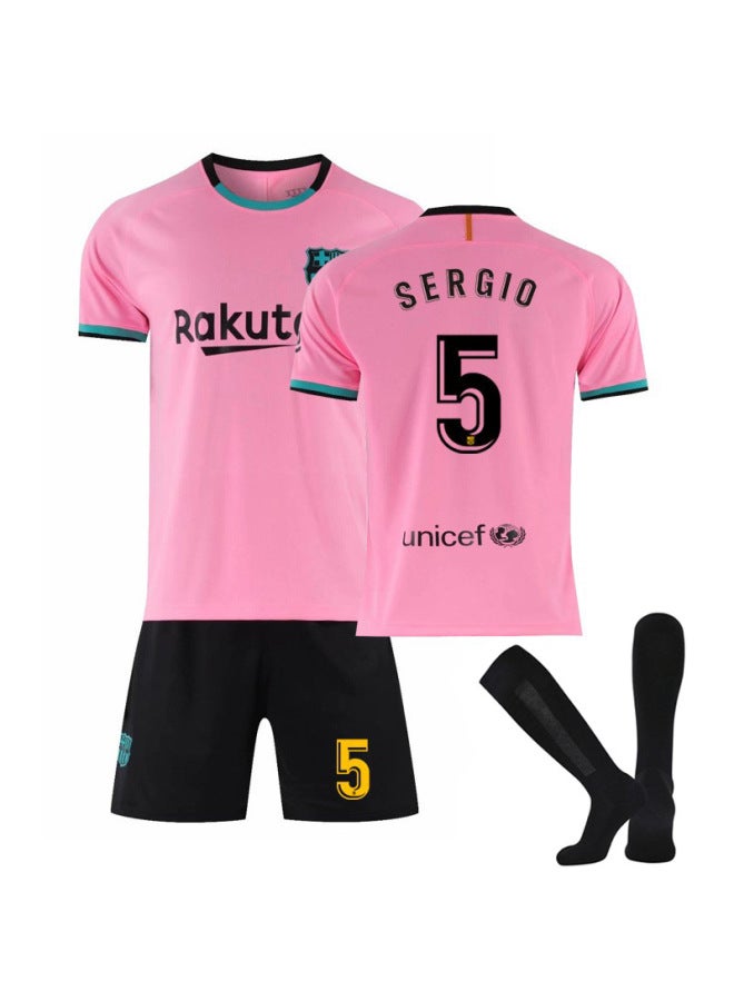 Barcelona Jersey 20-21 Home And Away 10 Messi Game Team Uniform Children's Sports Football Suit Male