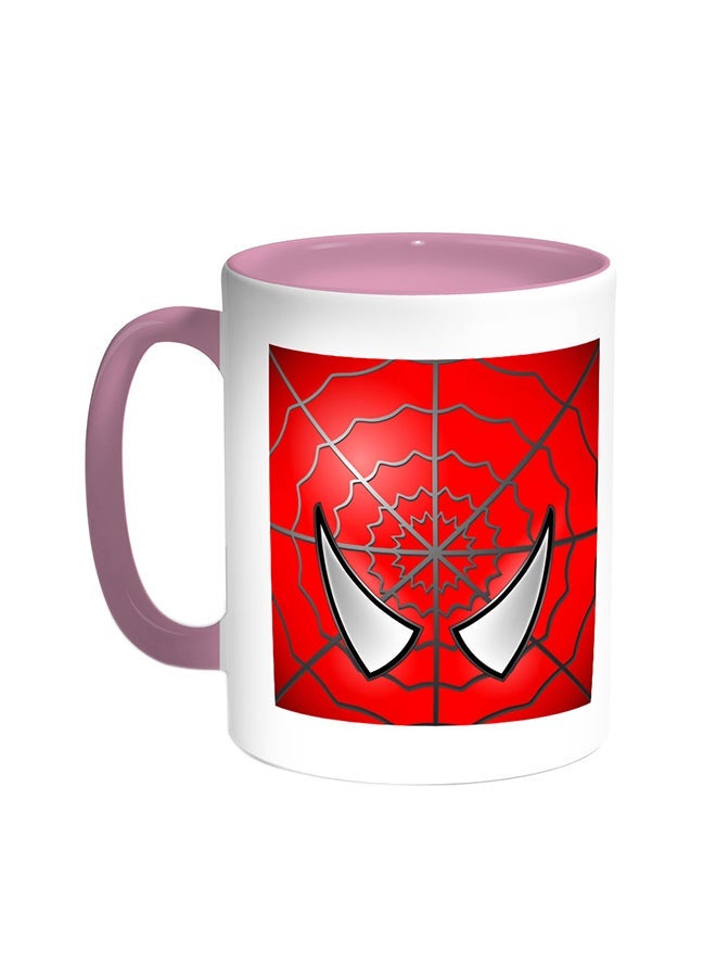 RYN Spiderman Printed Coffee Mug Pink/White 11ounce