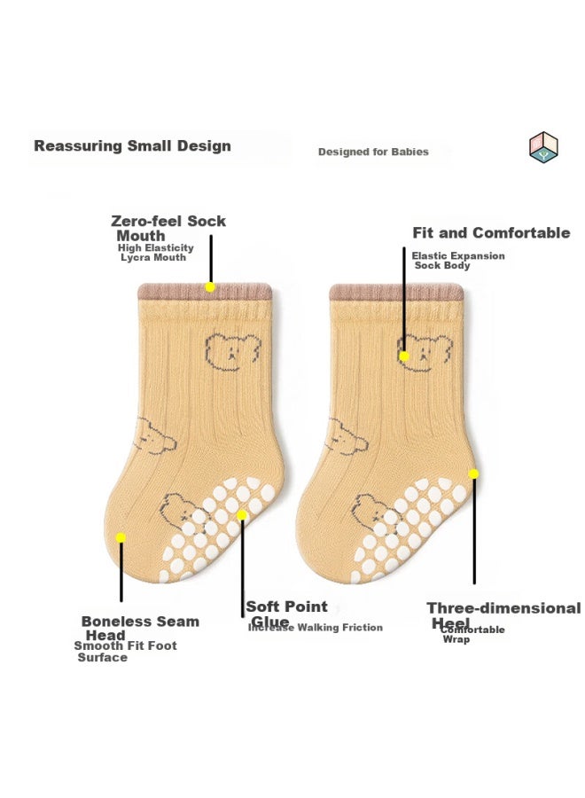 Babyface Tongyan Baby Socks, Infant Floor Socks, Autumn And Winter Indoor Socks, Non-slip And Warm Toddler Socks For Boys And Girls, 3 Pairs Pack, Ages 1-3 - Image 3