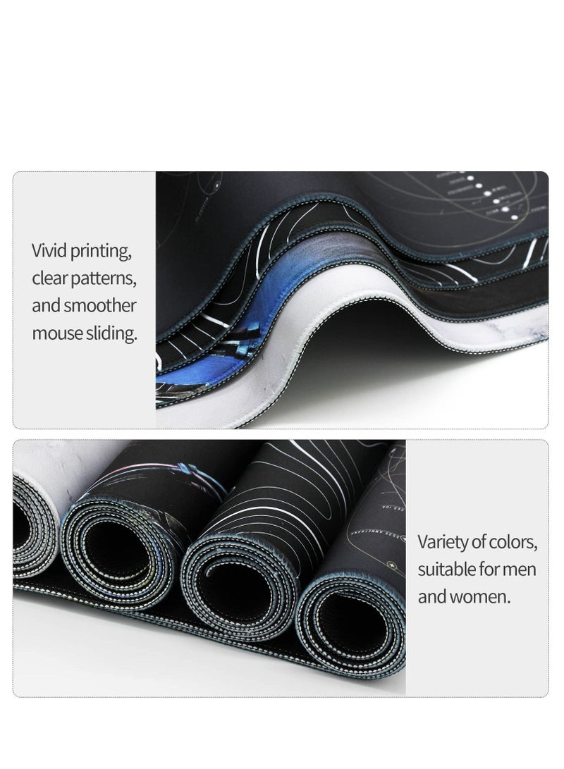 Arabest Large Mouse Pad Extended Gaming Mouse Pad Anti-slip Rubber Base Desk Pad Desktop Pad Smooth Fabric Keyboard Mouse Pad 800 * 300 * 3mm - Image 3