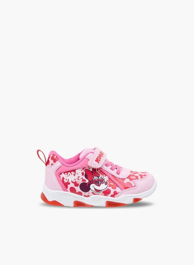 ديزني Girls Minnie Mouse Print Sneakers