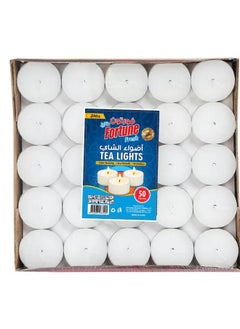 Fortune Fortune Fresh 50-Piece 2 hrs burn time Tea Light Candle White/silver Scented best for diwali  - Image 1