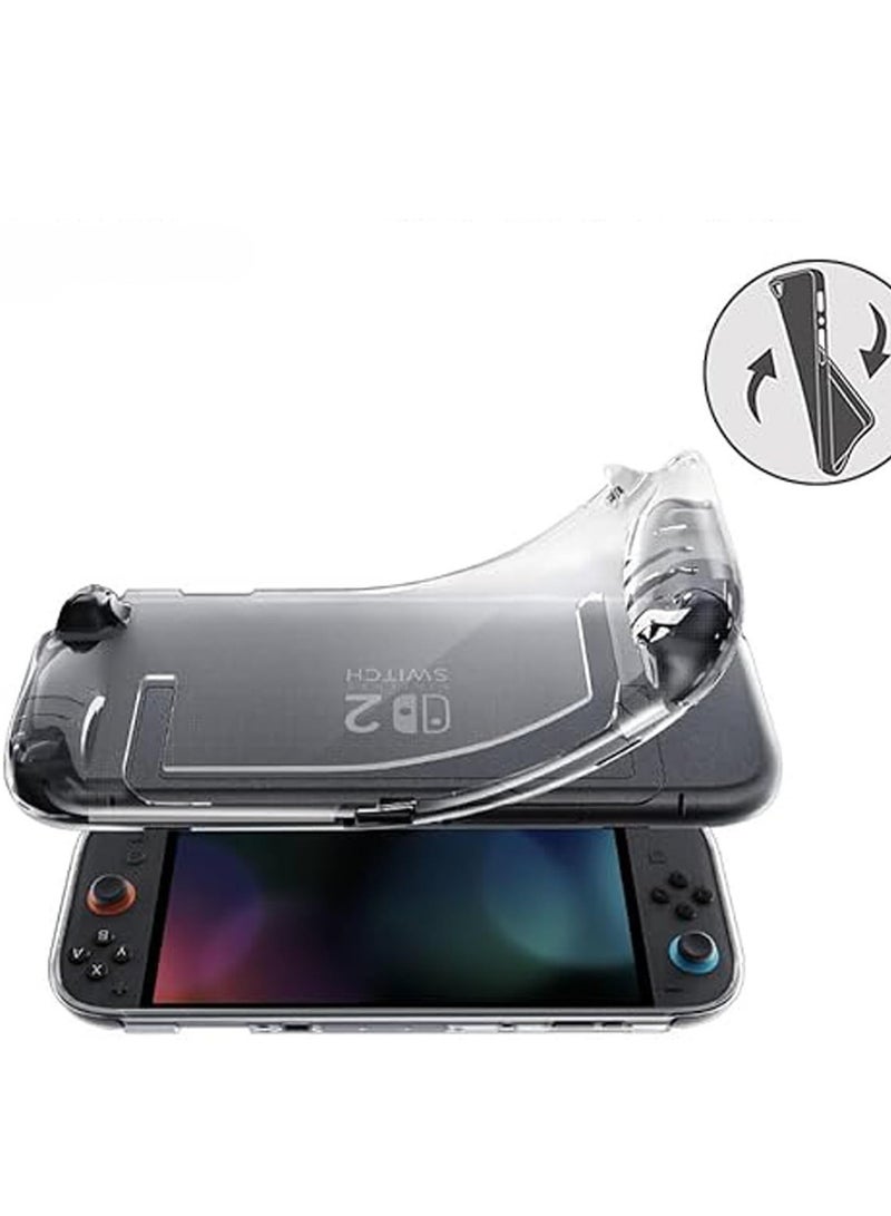 ANYOGRO Anyong Transparent soft shell Protective Case for Nintendo Switch 2 case – TPU easy to Grip Case Shockproof soft Shell Set, Protective Shell Grip Cover for Switch 2，Integrated design，Wear resistant and scratch resistant - Image 2
