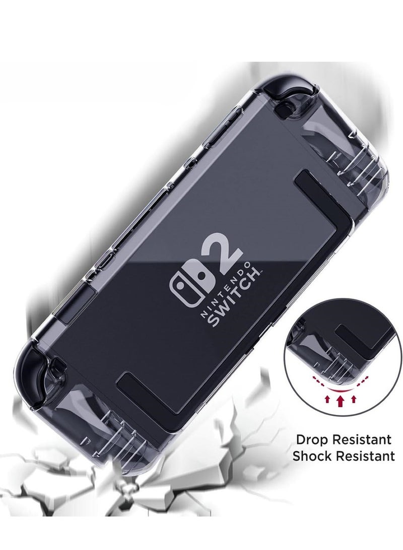 ANYOGRO Anyong Transparent soft shell Protective Case for Nintendo Switch 2 case – TPU easy to Grip Case Shockproof soft Shell Set, Protective Shell Grip Cover for Switch 2，Integrated design，Wear resistant and scratch resistant - Image 4
