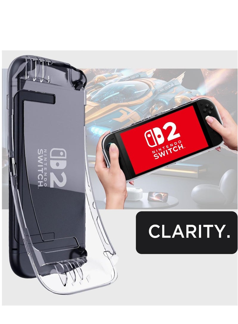 ANYOGRO Anyong Transparent soft shell Protective Case for Nintendo Switch 2 case – TPU easy to Grip Case Shockproof soft Shell Set, Protective Shell Grip Cover for Switch 2，Integrated design，Wear resistant and scratch resistant - Image 3