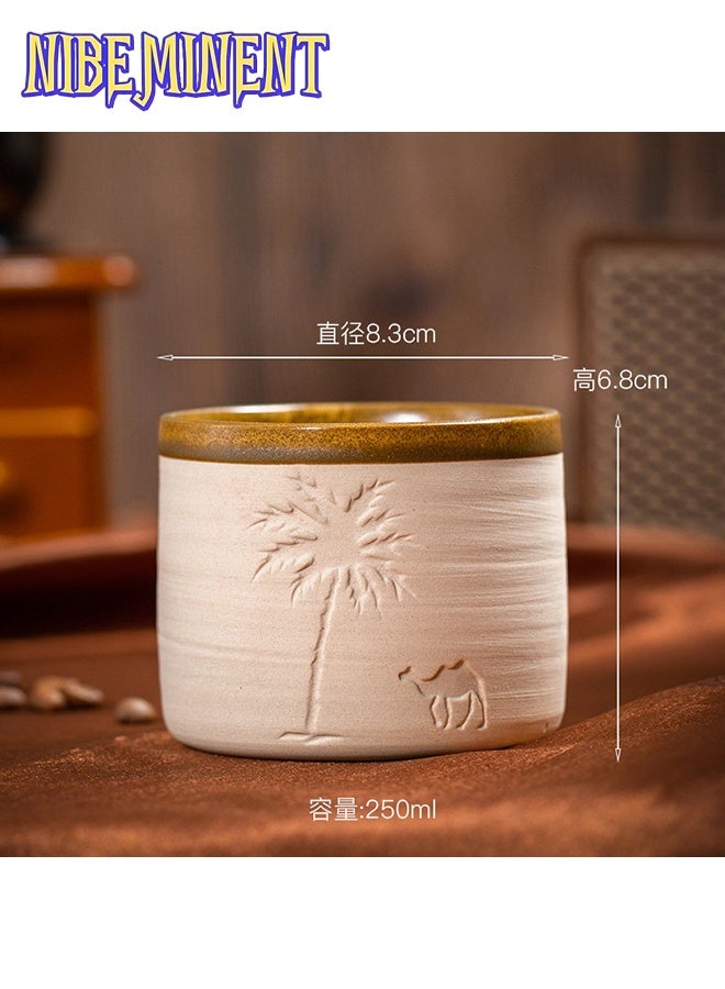 NIBEMINENT Ceramic Coffee Mug - Desert Camel Tea Mug for Office and Home - Dishwasher and Microwave Safe  - Image 1
