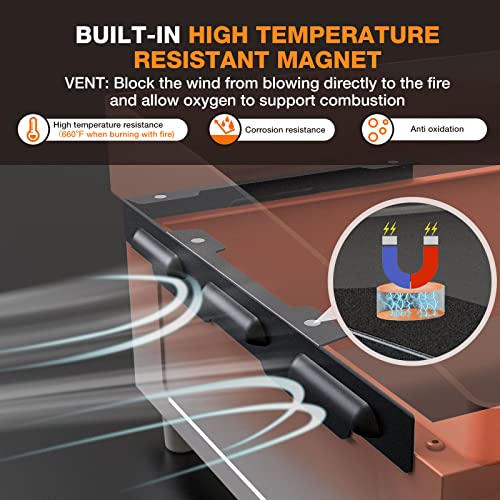 MeWeBlue Upgraded Wind Guards for Blackstone 36” Griddle, Blackstone Griddle Accessories Fit for Black stone Grill, 5015 Magnetic Stainless Steel Wind Screens Protect Flame Hold Heat, Compatible with Hood - Image 4