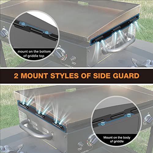 MeWeBlue Upgraded Wind Guards for Blackstone 36” Griddle, Blackstone Griddle Accessories Fit for Black stone Grill, 5015 Magnetic Stainless Steel Wind Screens Protect Flame Hold Heat, Compatible with Hood - Image 2