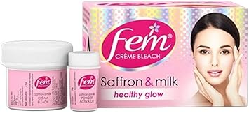fem Fem Saffron Milk Healthy Glow Creme Bleach 2 X40g Twin Pack  - Image 2