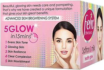 fem Fem Saffron Milk Healthy Glow Creme Bleach 2 X40g Twin Pack  - Image 3