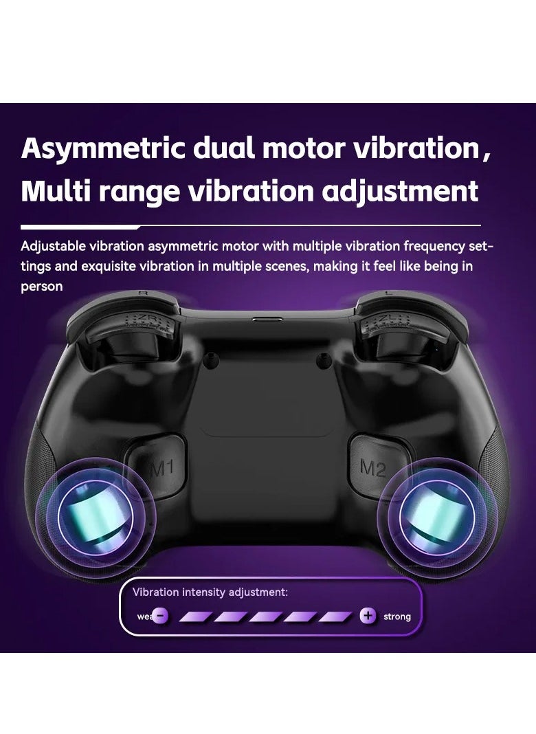 Z01 Wireless Game Controller, Bluetooth 6 Axis Motion Sensor Gamepad, Portable Cloud Controller Remote Joystick, Programmable Hall Joystick For Android, iOS, Switch, Steam, PS3 PS4, Pc, (White)