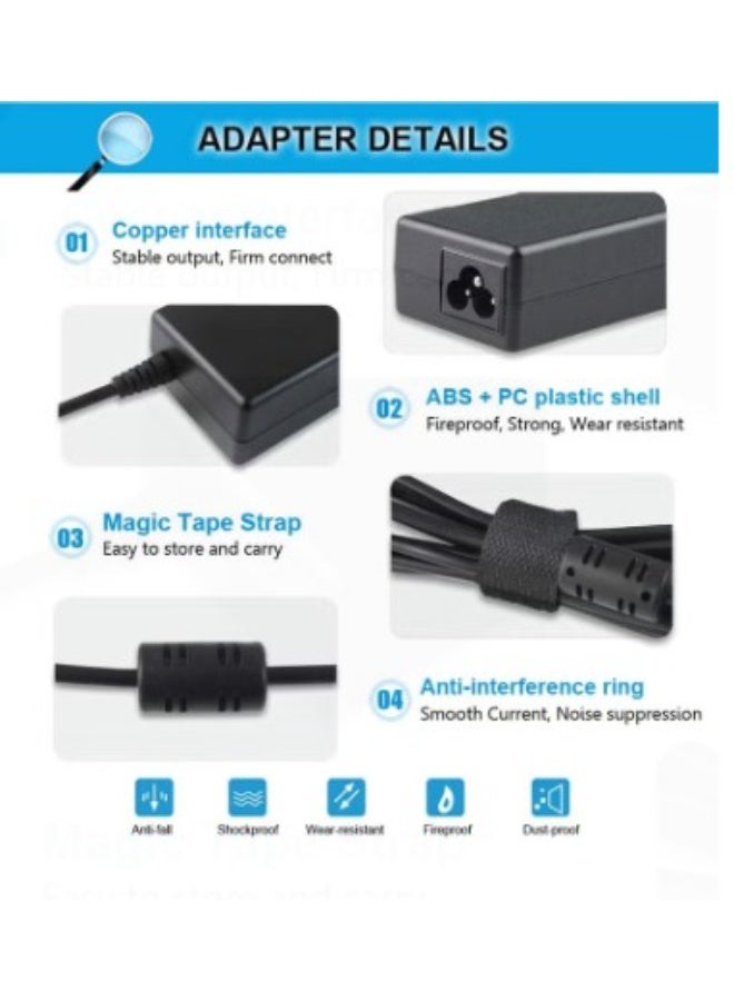 Terabyte 19.5V 4.7A 90W AC Adapter Laptop Charger Compatible with Sony Vaio VGP-AC19V33 VGP-AC19V37 VGP-AC19V32 VGP-AC19V31 PCG-61611M PCG-71911M VGN VPC Series, 6.5 x 4.4mm/6.0 x 4.4mm - Image 3