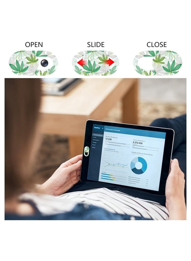 Excefore 10 Pieces Webcam Cover, Laptop Camera Cover Slider   Webcam Cover Slider, Floral Pattern Webcam Privacy Cover - Image 4