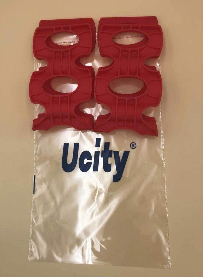 Ucity حامل زجاجات نبيذ من السيليكون الأحمر من يو سيتي، قطعتان، قابل للطي، حامل زجاجات نبيذ قابل للطي للثلاجة، حامل زجاجات، حامل علب بيرة، حامل زجاجات لخزائن المطبخ وأرفف الثلاجة للتخزين - Image 4