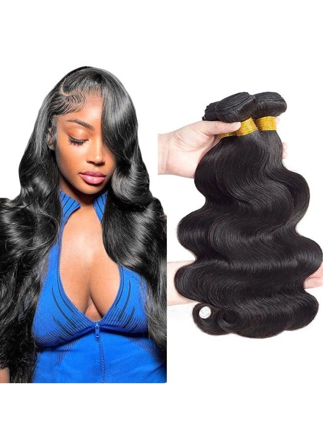 ROYAL IMPRESSION 12A Brazilian Virgin Hair Body Wave 3 Bundles 16" 18" 20" 300g Virgin Brazilian Remy Body Wave Human Hair Bundles 100% Unprocessed Brazilian Virgin Remy Human Hair Bundles Natural Color  - Image 1